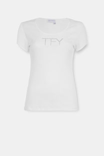 Tiffany Production Bazna majica sa ukrasnim cirkonima