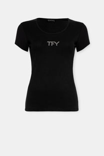 Ženska bazna majica sa ukrasnim cirkonima Tiffany Production