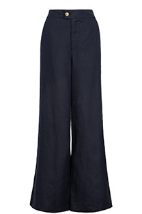 Tiffany Production Ženske pantalone širokih nogavica od 100% lana