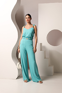 Tiffany Production Viskozne pantalone sa metalnim detaljem
