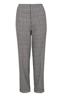 Tiffany Production Ženske karirane pantalone dubokog struka