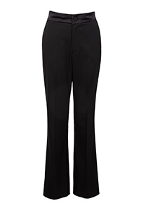 Tiffany Production Zvonaste ženske pantalone sa satenskim pojasom
