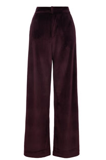 Plišane pantalone širokih nogavica sa džepovima Tiffany Production