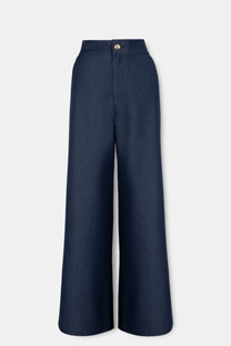 Teget pantalone širokih nogavica Tiffany Production