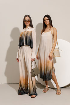 Pantalone širokih nogavica sa ombre efektom Tiffany Production