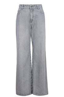 Sive ženske farmerke širokih nogavica sa džepovima Tiffany Production