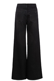 Ženske crne farmerke širokih nogavica Tiffany Production