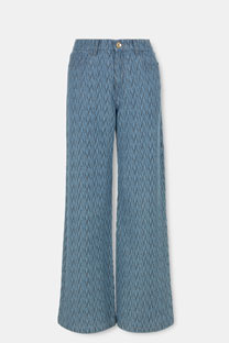 Farmerke širokih nogavica sa teksturom Tiffany Production