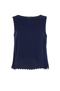 Tiffany Production Bluza bez rukava sa kontrastnim rubom