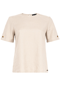 Bluza kratkih rukava od 100% lana Tiffany Production