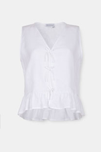 Tiffany Production Lanena bluza bez rukava