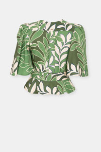 Bluza sa cvetnim dezenom i karnerom Tiffany Production