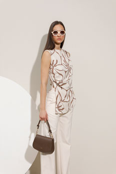 Bluza bez rukava sa cvetnim dezenom Tiffany Production