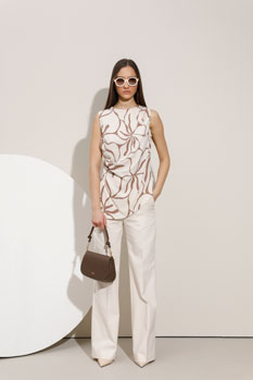 Bluza bez rukava sa cvetnim dezenom Tiffany Production