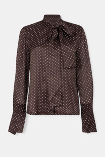 Satenska bluza sa tufnicama i mašnom Tiffany Production