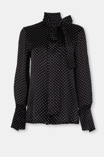 Satenska bluza sa tufnicama i mašnom Tiffany Production