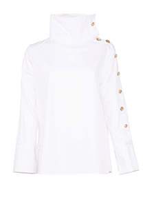 Ženska košulja sa visokom kragnom i ukrasnim dugmićima Tiffany Production