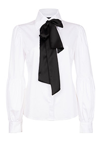 Ženska košulja sa naglašenim rukavima i kontrastnom maramom Tiffany Production