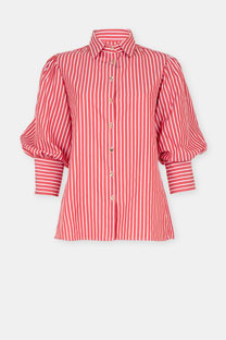 Prugasta košulja sa puf rukavima Tiffany Production
