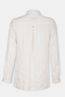 Bela košulja od viskoze sa zlatnim prugama Tiffany Production