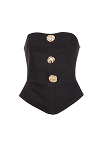 Asimetrični top sa dekorativnim dugmićima Tiffany Production