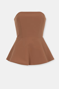 Top bez bretela sa naglašenim strukom Tiffany Production