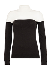 Ženski džemper sa visokom kragnom u dve nijanse Tiffany Production