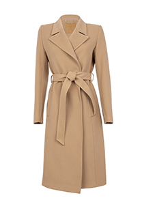 Ženski kaput dugih rukava na preklop sa kaišem Tiffany Production