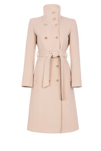 Tiffany Production Ženski kaput sa visokom kragnom i kaišem