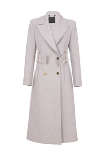 Tiffany Production Elegantni dugi kaput sa zlatnim detaljima