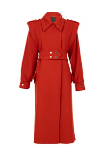 Tiffany Production Midi kaput sa asimetričnim detaljem i kaišem