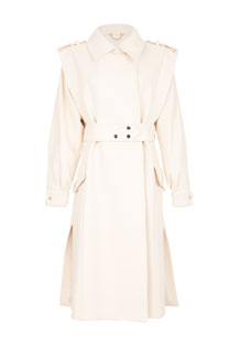 Midi kaput sa asimetričnim detaljem i kaišem Tiffany Production