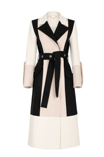 Ženski midi kaput sa kaišem i ukrasnim detaljima Tiffany Production