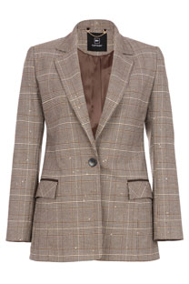 Tiffany Production Sako na kopčanje sa dezenom kariranog tvida