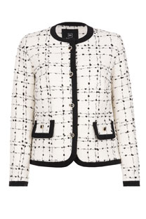 Tiffany Production Ženski sako od buklea sa imitacijom džepova