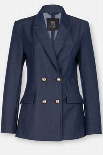 Teget sako sa dvorednim kopčanjem Tiffany Production