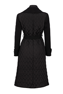 Ženska duga jakna sa pojasom i prošivenim detaljima Tiffany Production