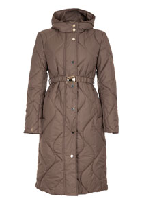 Prošivena midi jakna sa kapuljačom i kaišem Tiffany Production