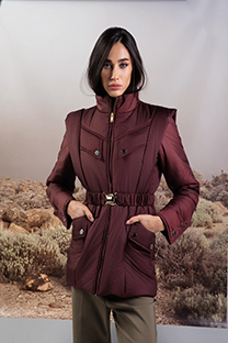 Tiffany Production Ženska kratka jakna sa asimetričnim detaljem i pojasom