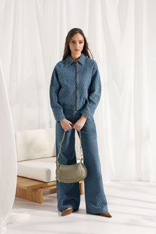 Teksas jakna sa teksturom i rajsferšlusom Tiffany Production