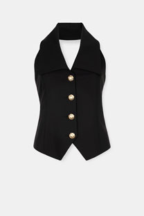 Strukirani prsluk sa otvorenim leđima Tiffany Production