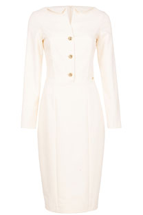 Tiffany Production Midi haljina sa dugim rukavima i šlicem pozadi