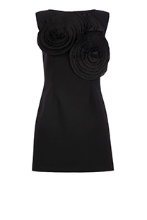 Mini haljina bez rukava sa ukrasnim cvetovima Tiffany Production