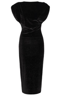 Midi plišana haljina sa sjajem Tiffany Production