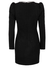 Mini haljina od buklea sa cirkonima i dugim rukavima Tiffany Production