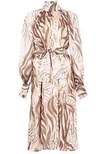 Midi haljina sa visokim okovratnikom i kaišem Tiffany Production