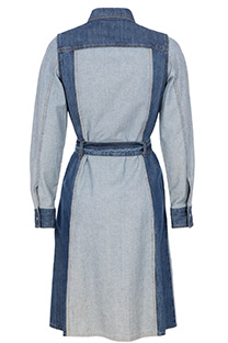 Denim haljina u dve nijanse sa dugim rukavima Tiffany Production