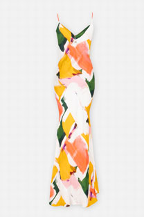 Duga haljina u apstraktnom dezenu Tiffany Production