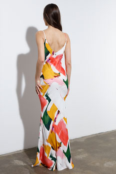 Duga haljina u apstraktnom dezenu Tiffany Production