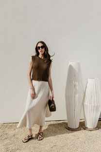 Lanena suknja A kroja Tiffany Production